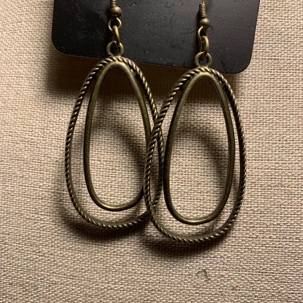 Quality fishhook brass earrings